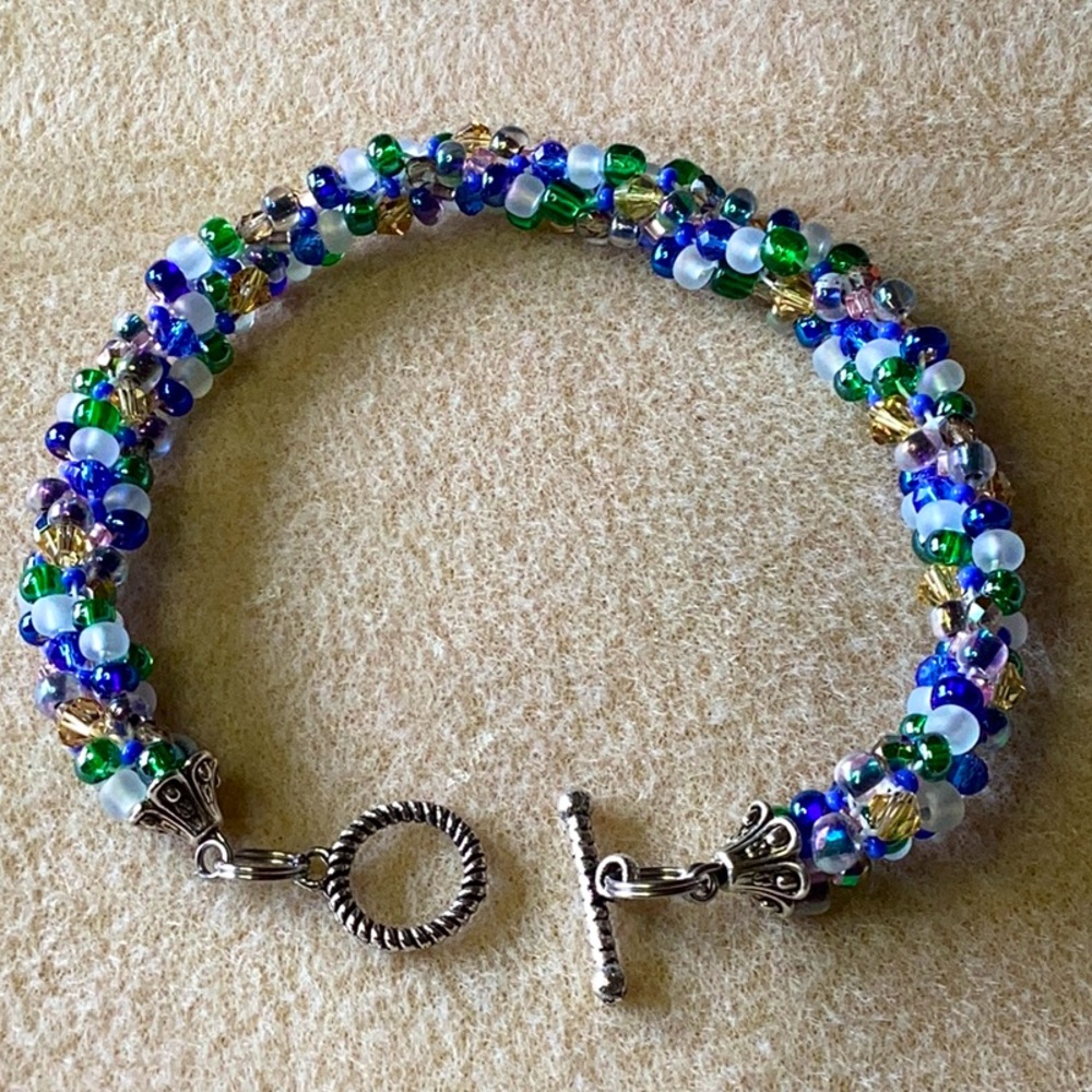 Finely Hand Braided Multi Colored Bracelet